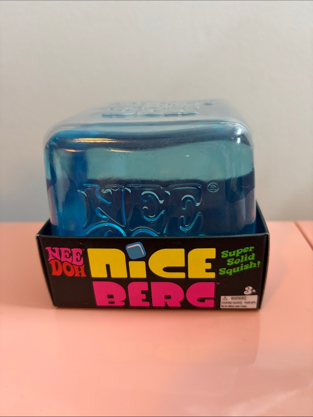 Needoh Nice Berg Blue Squish Toy - Super Solid Squish NEW in Box